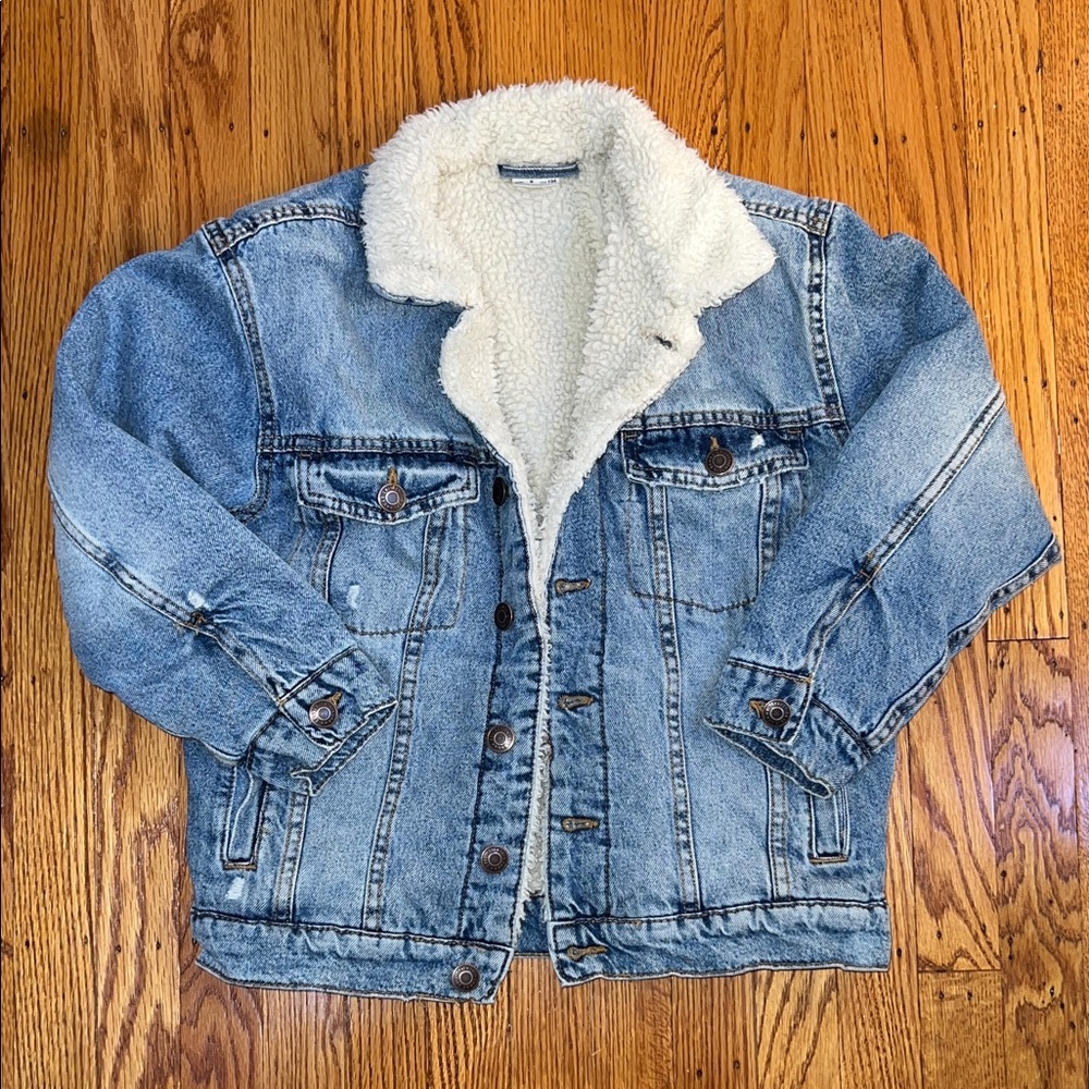 Size: 9 // Boys Zara Denim Sherpa Jacket